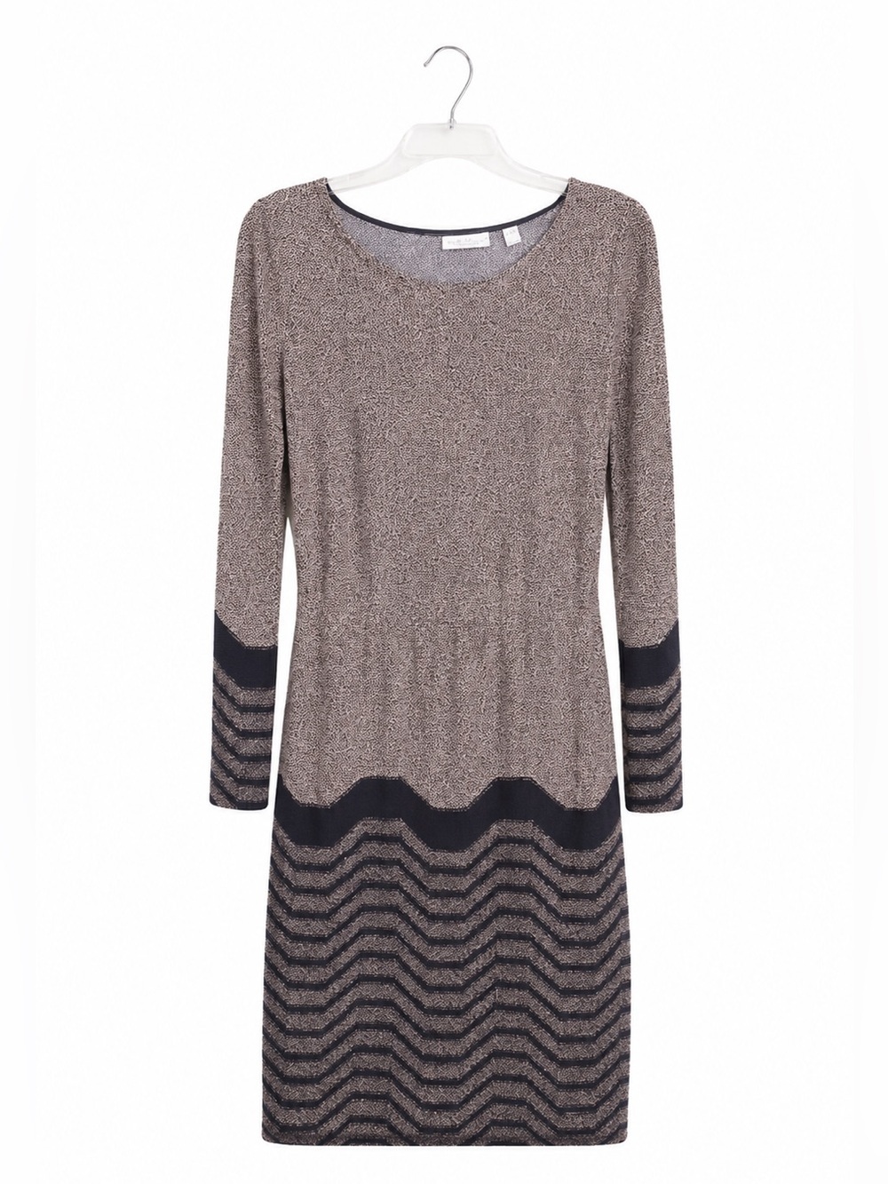 New York Company Brown Black Print Stretch Dress Womens Medium